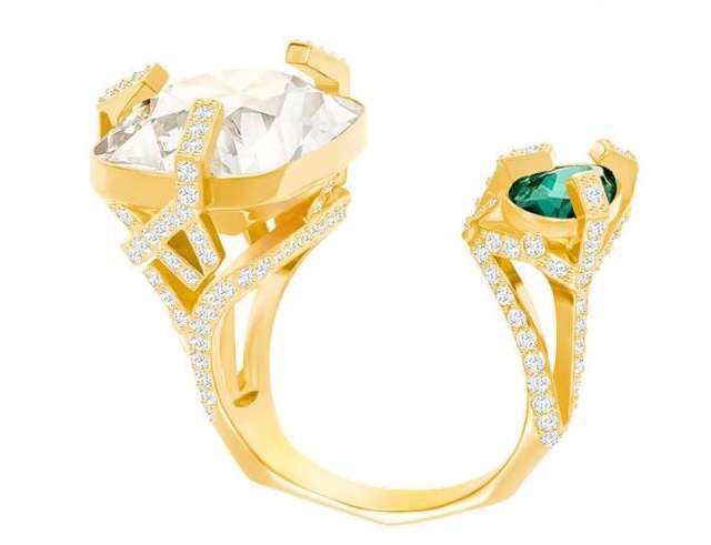 Anello con due pietre