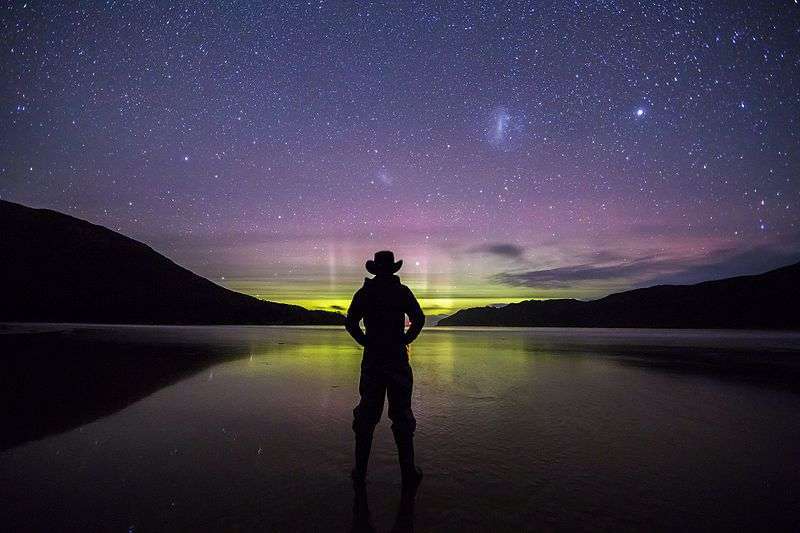 Luci aurora australe in Tasmania