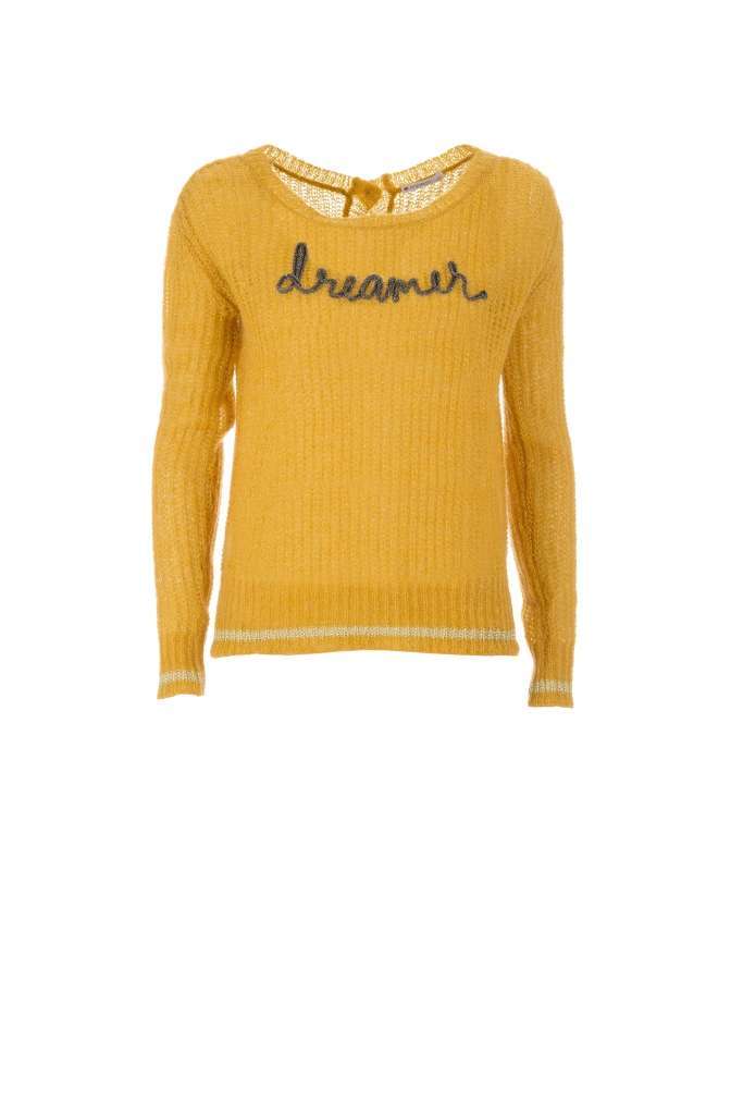 Maglione giallo ocra