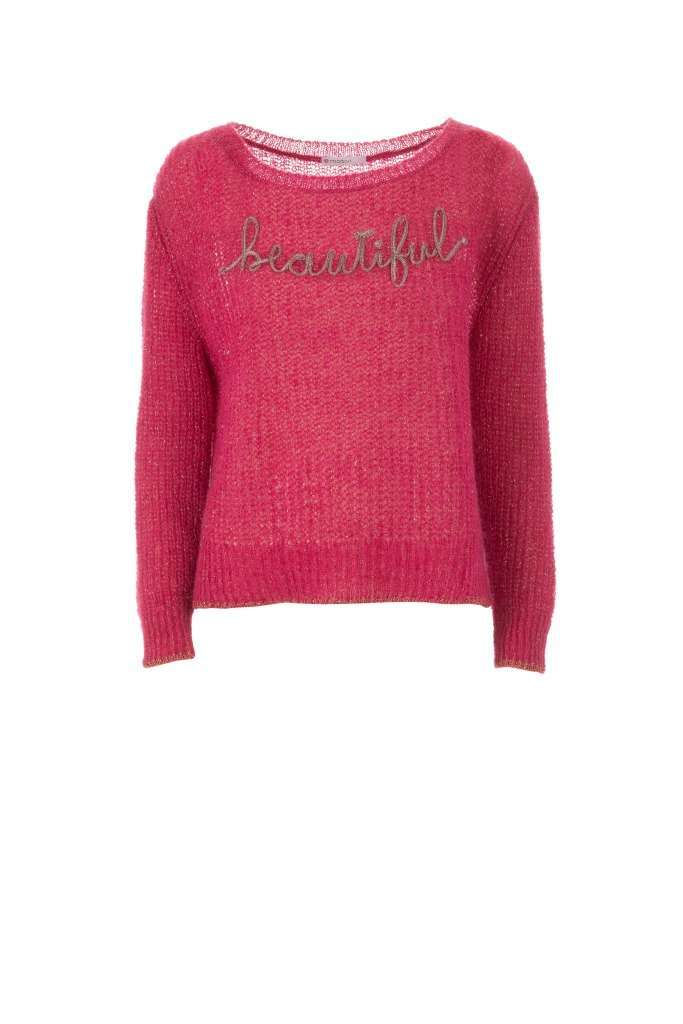 Maglione rosa scuro