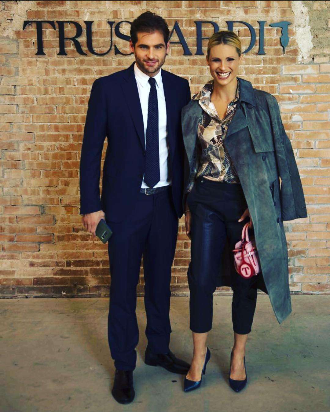 Michelle Hunziker e Tomaso Trussardi da Trussardi