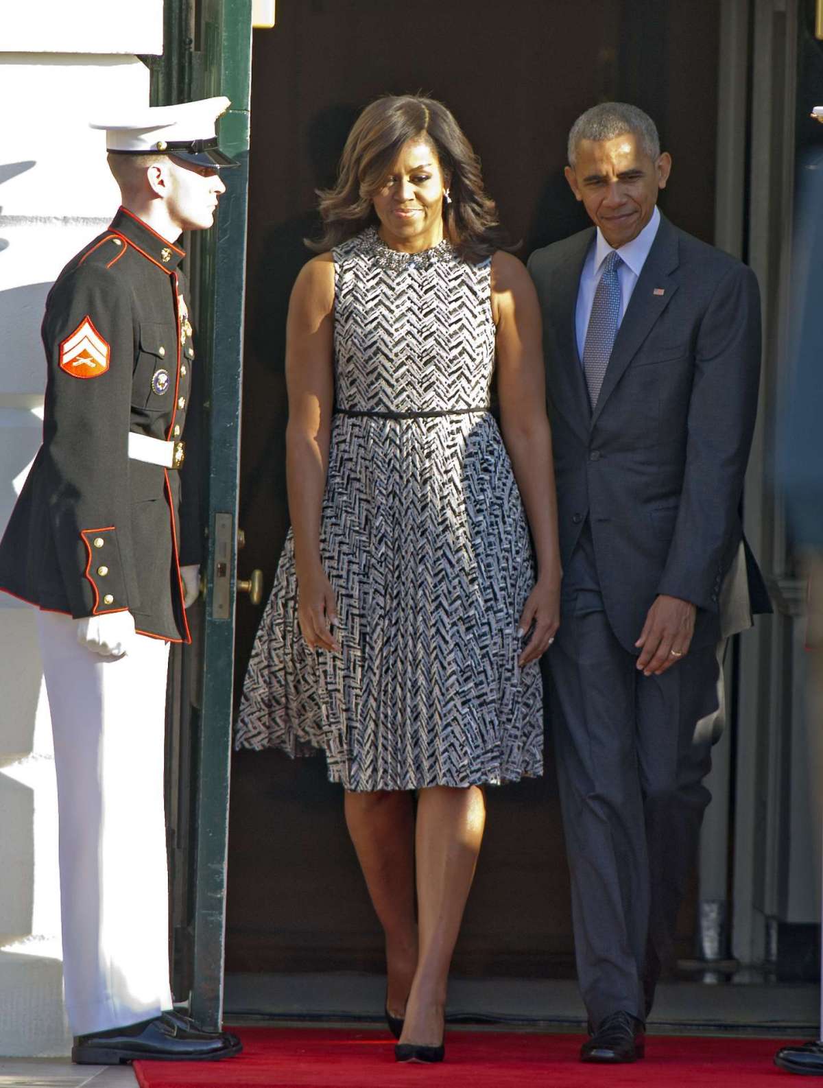 Michelle Obama con abito midi