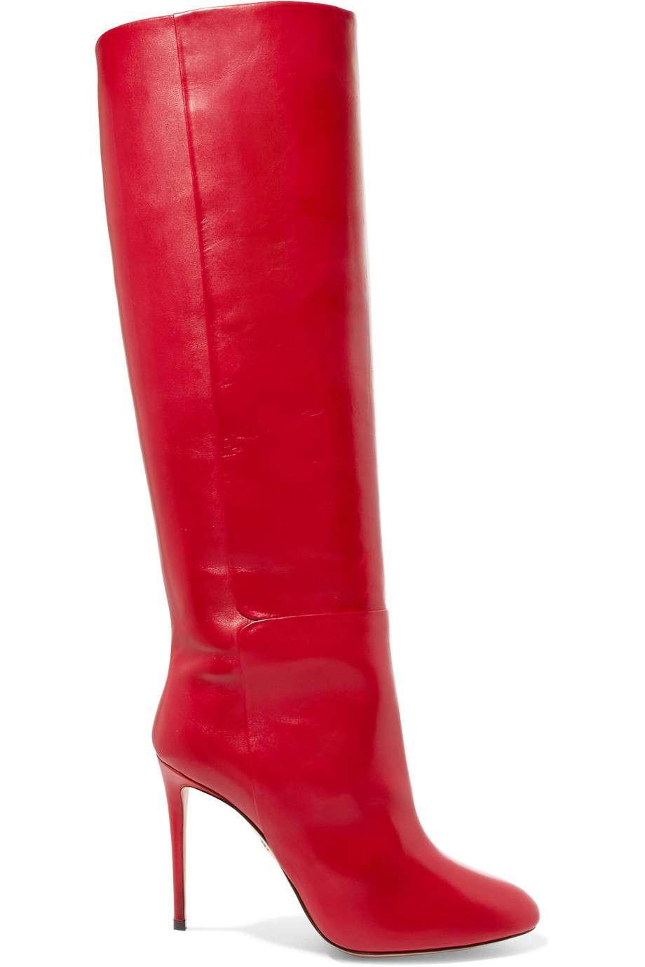 Stivali rossi con tacco Aquazzura
