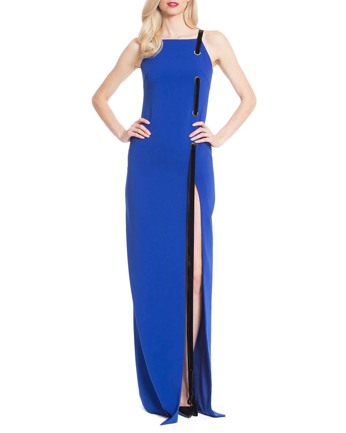 Abito da cerimonia blu Badgley Mischka