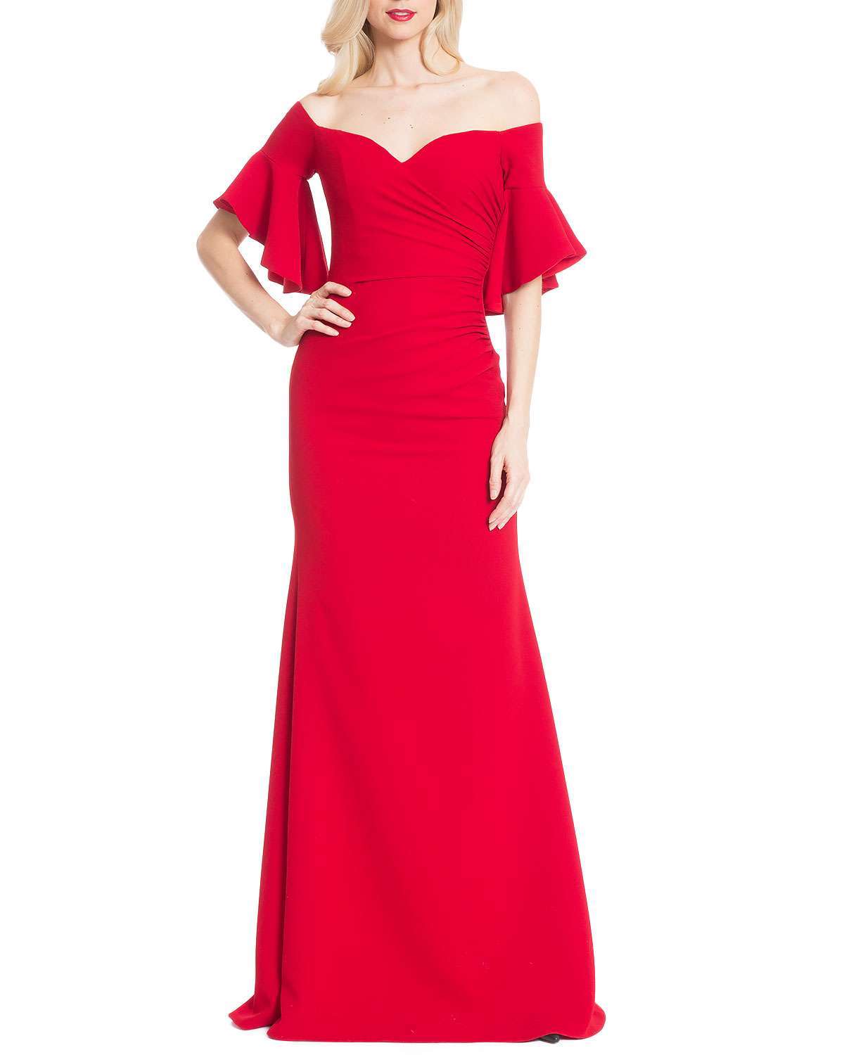 Abito da cerimonia rosso Badgley Mischka