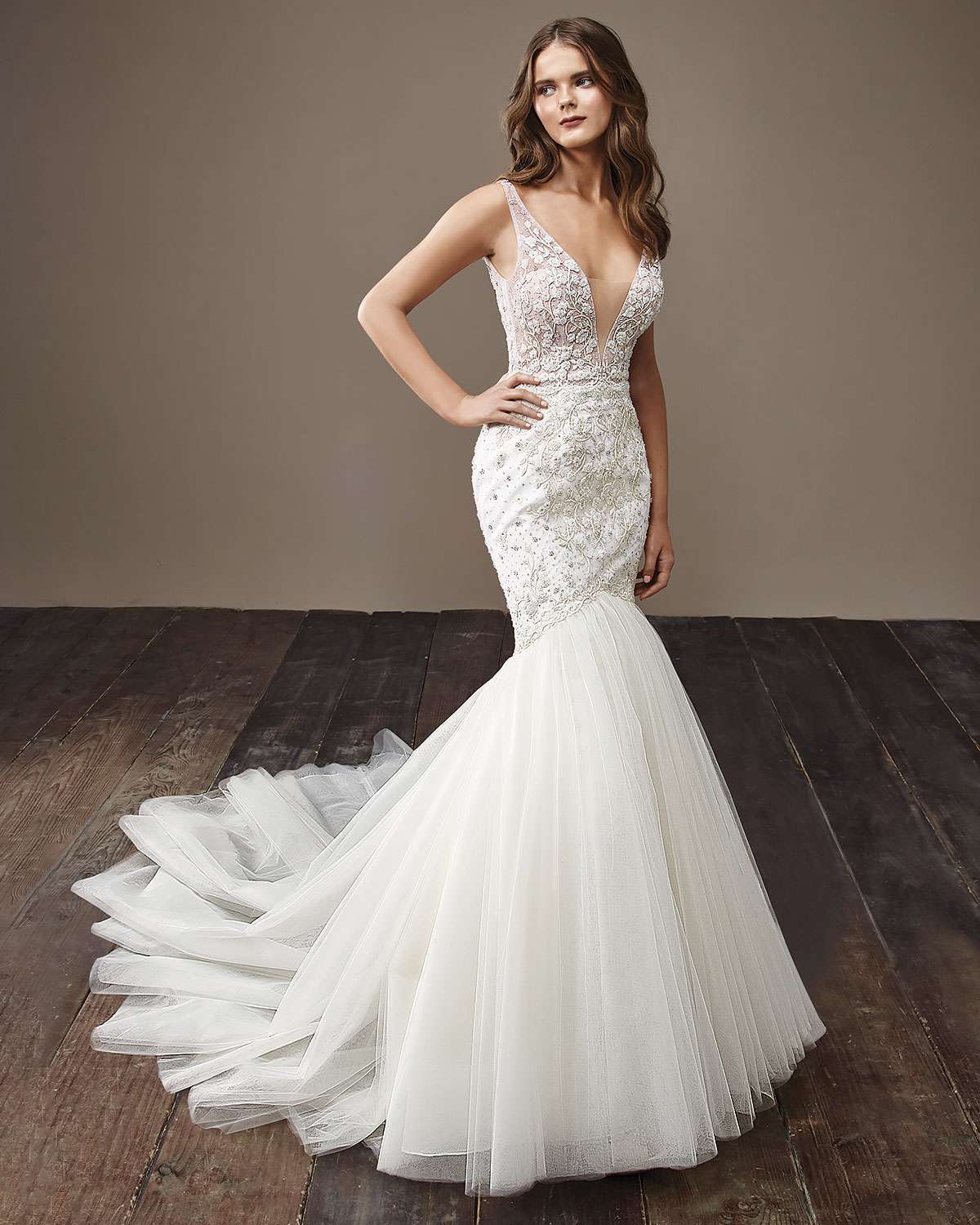 Abito da sposa a sirena Badgley Mischka