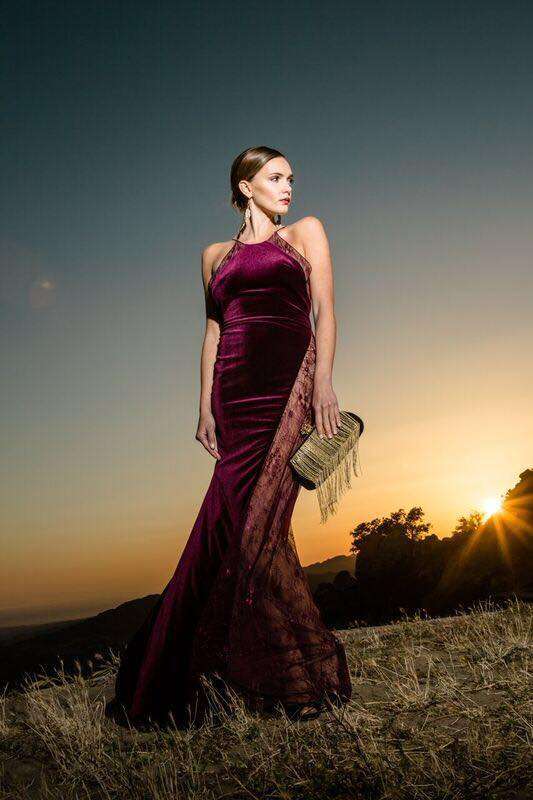 Abito in velluto Badgley Mischka