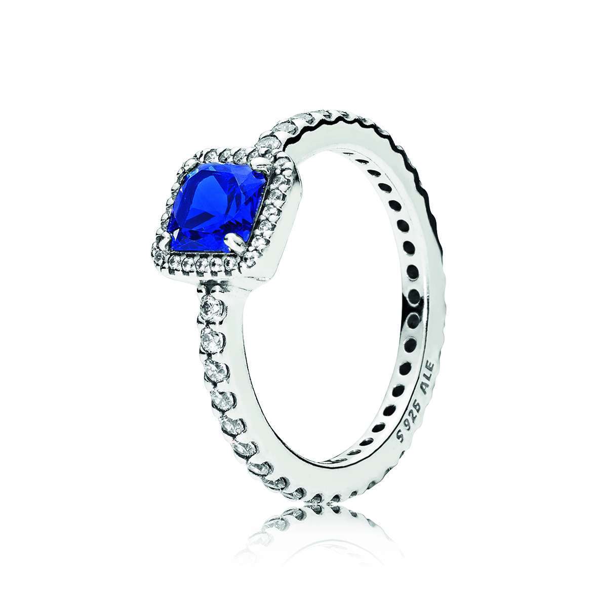 Anello con pietra blu Pandora