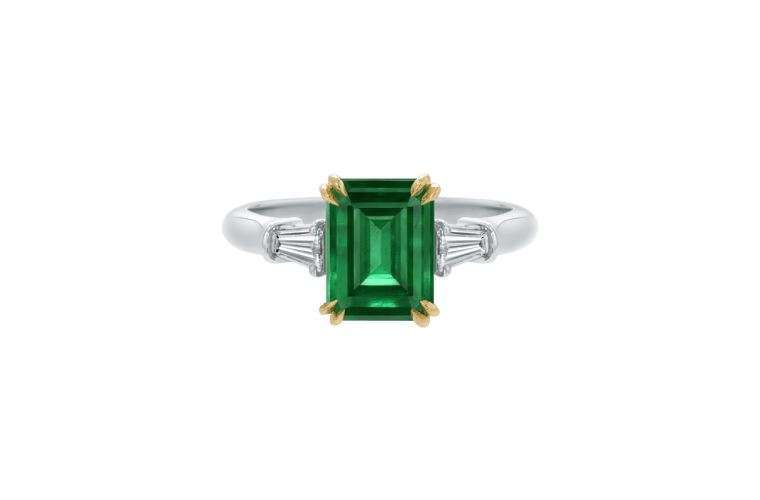 Anello di fidanzamento con smeraldo Harry Winston