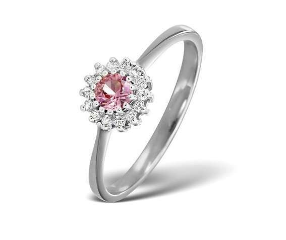 Anello di fidanzamento con zaffiro rosa The Diamond Store