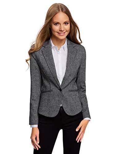 Blazer grigio corto Oodji