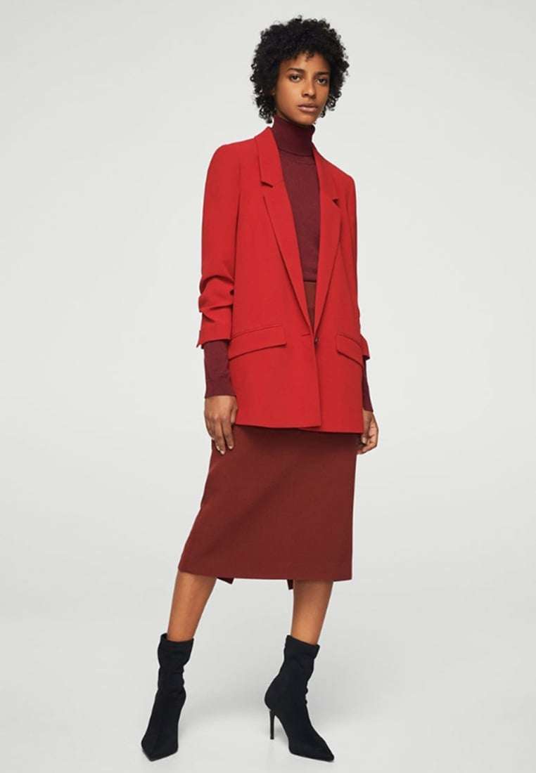 Blazer oversize Mango rosso