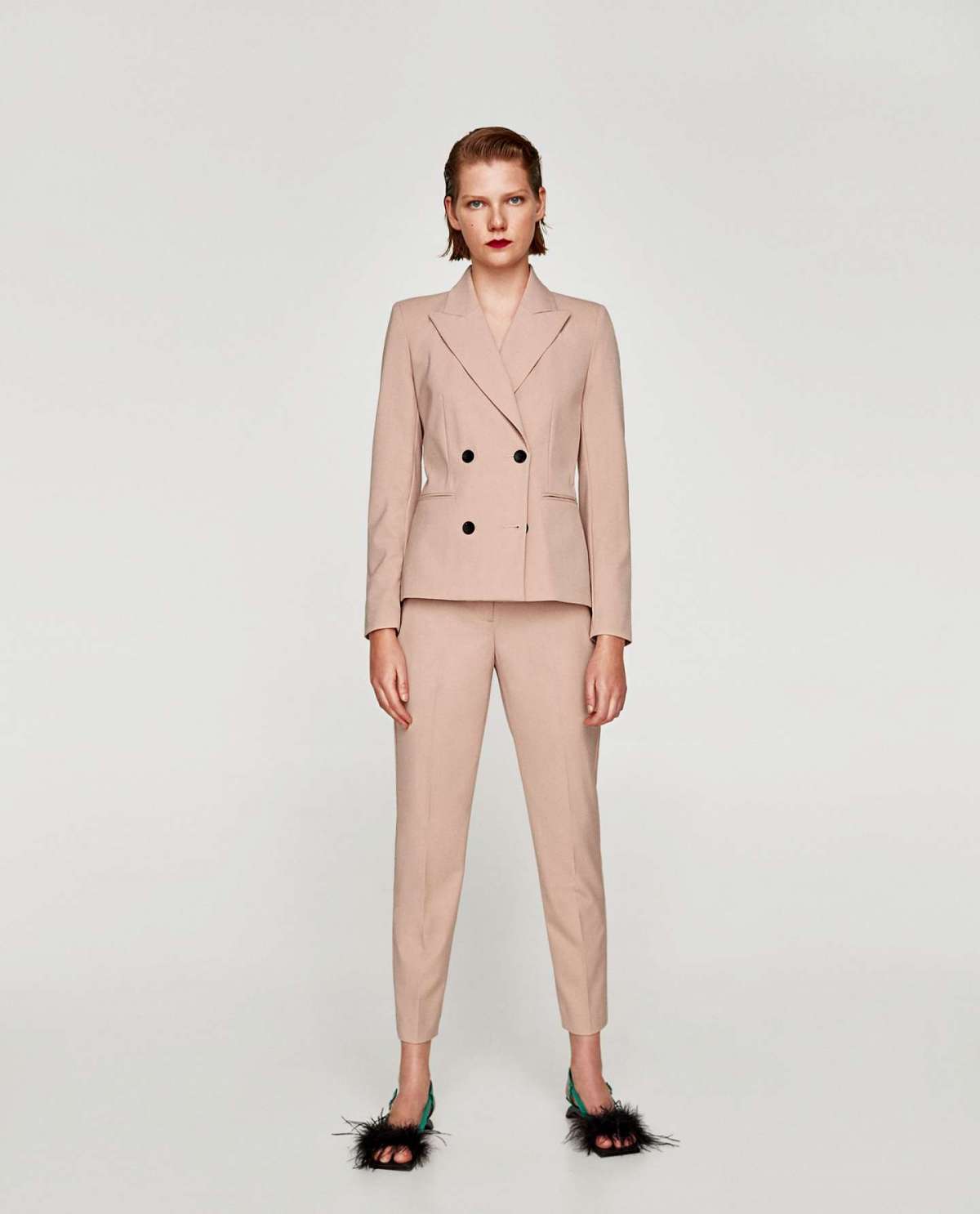 Blazer rosa cipria Zara