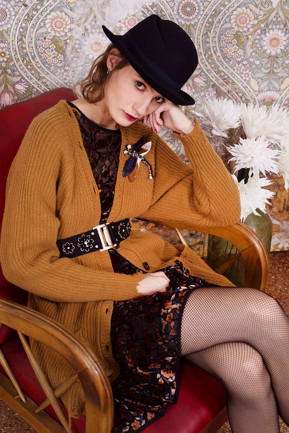 Cardigan con cintura