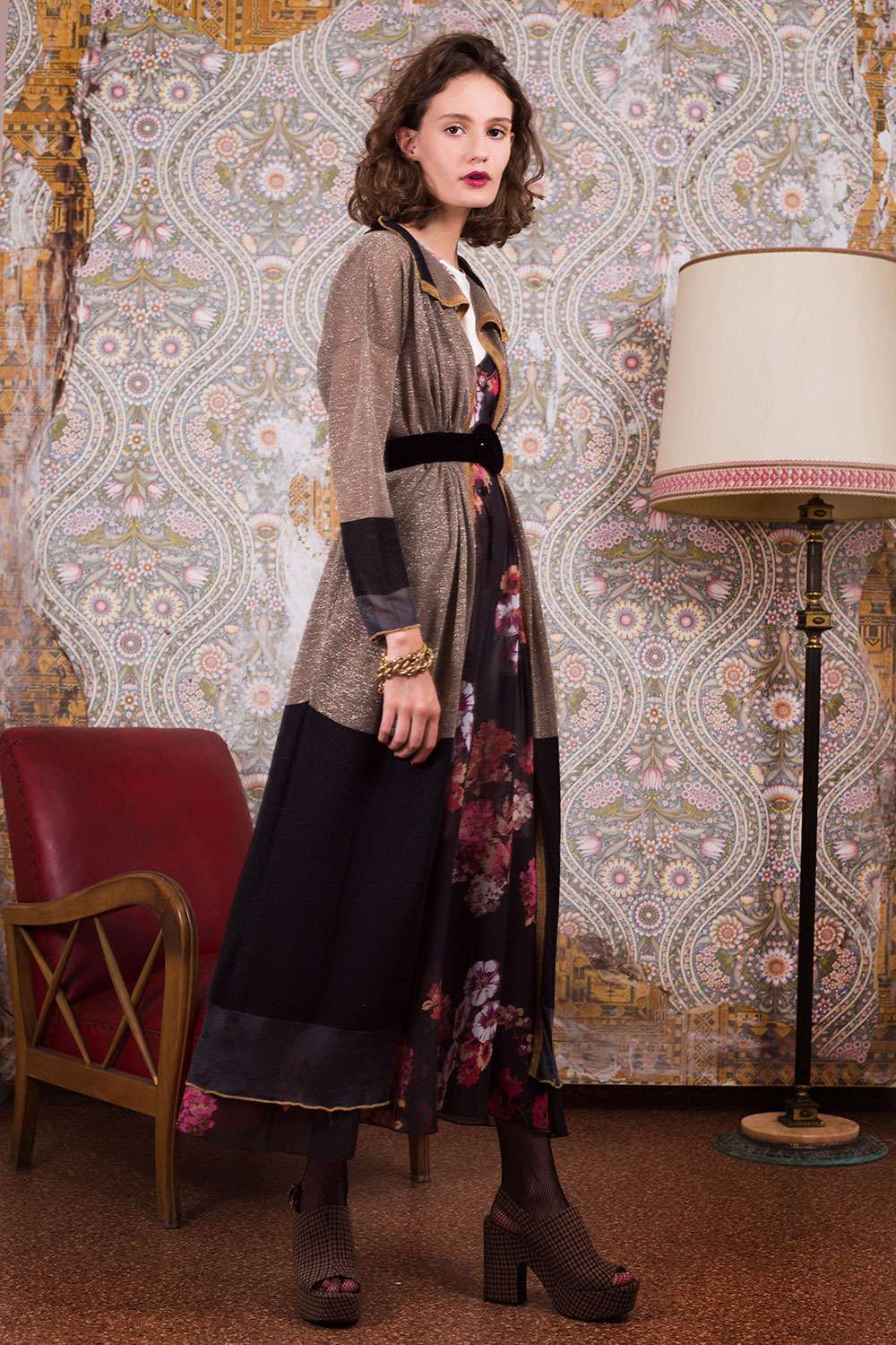 Cardigan lungo di lana