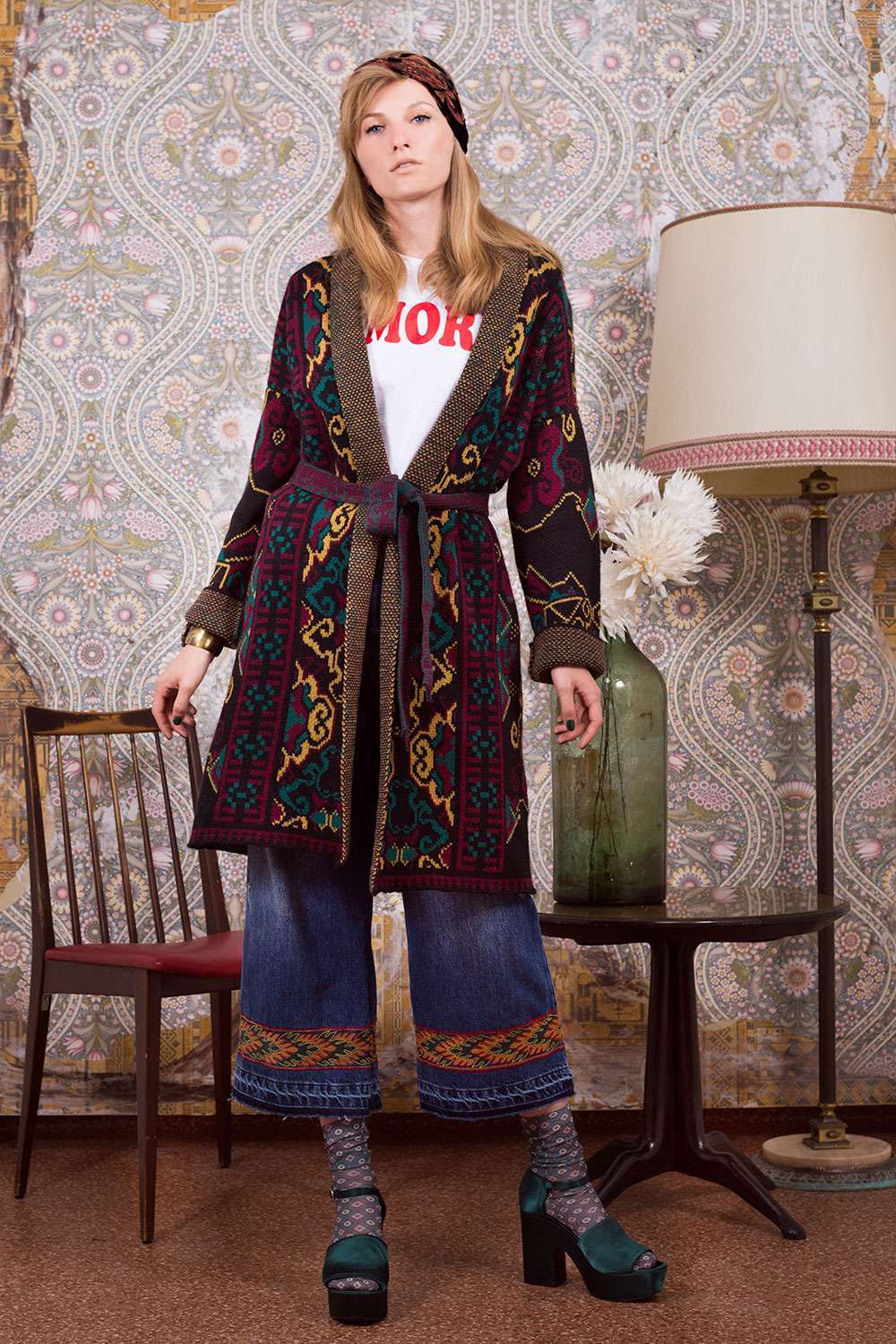 Cardigan ricamato