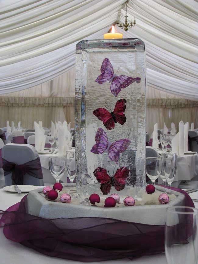 Centrotavola per il matrimonio con farfalle