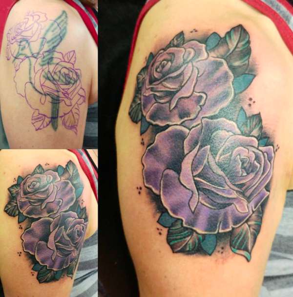 Cover up per tatuaggio stilizzato sul braccio