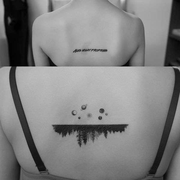 Cover up tatuaggio sulla schiena