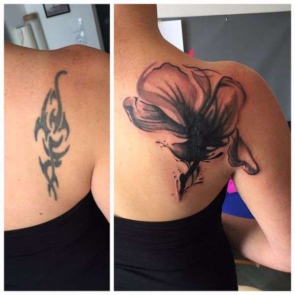 Cover up tatuaggio sulla spalla