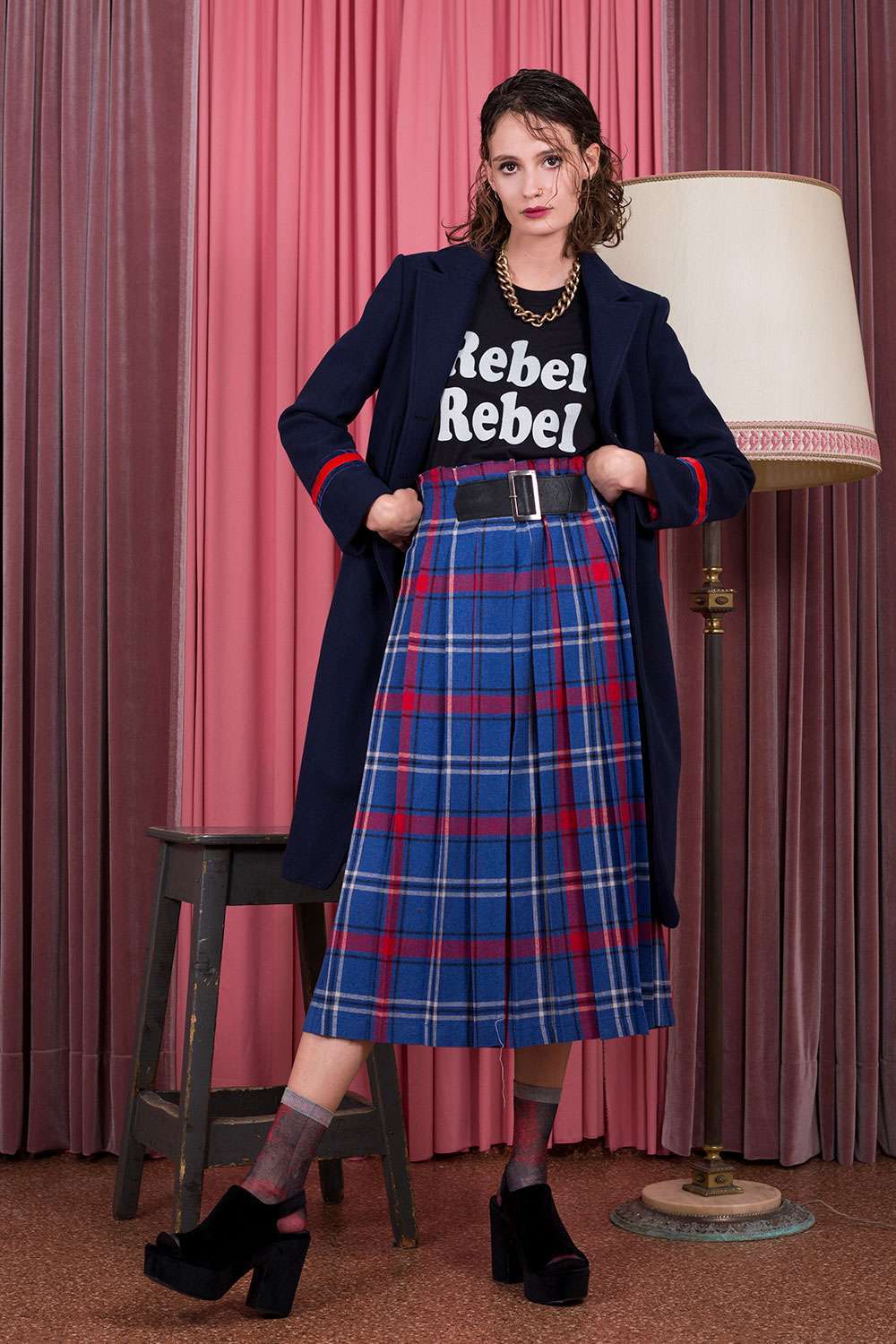 Gonna midi tartan Dixie