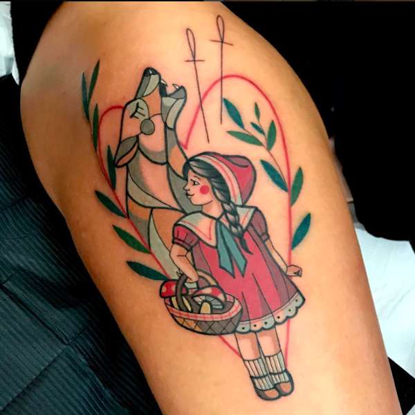 Tatuaggio gentile a tema favola