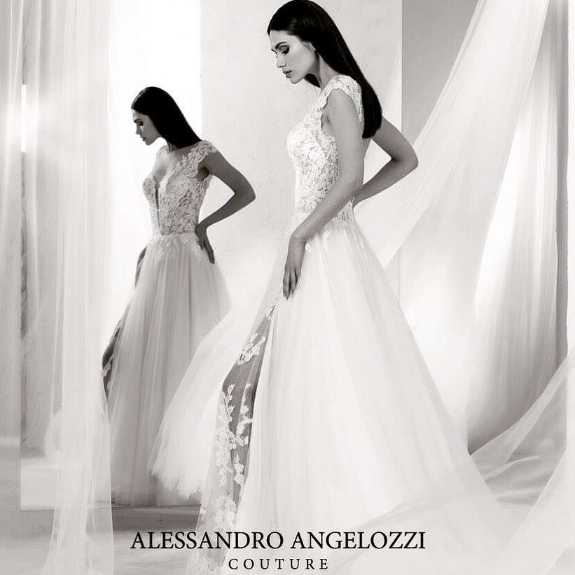 Abito da sposa ampio in pizzo