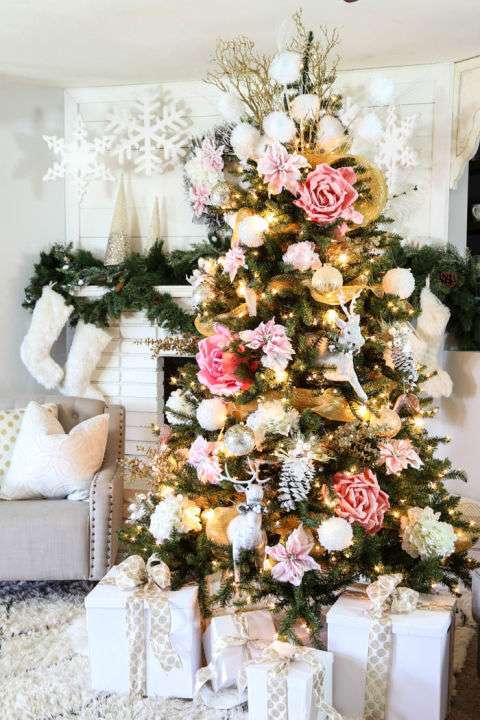 Albero di Natale shabby chic