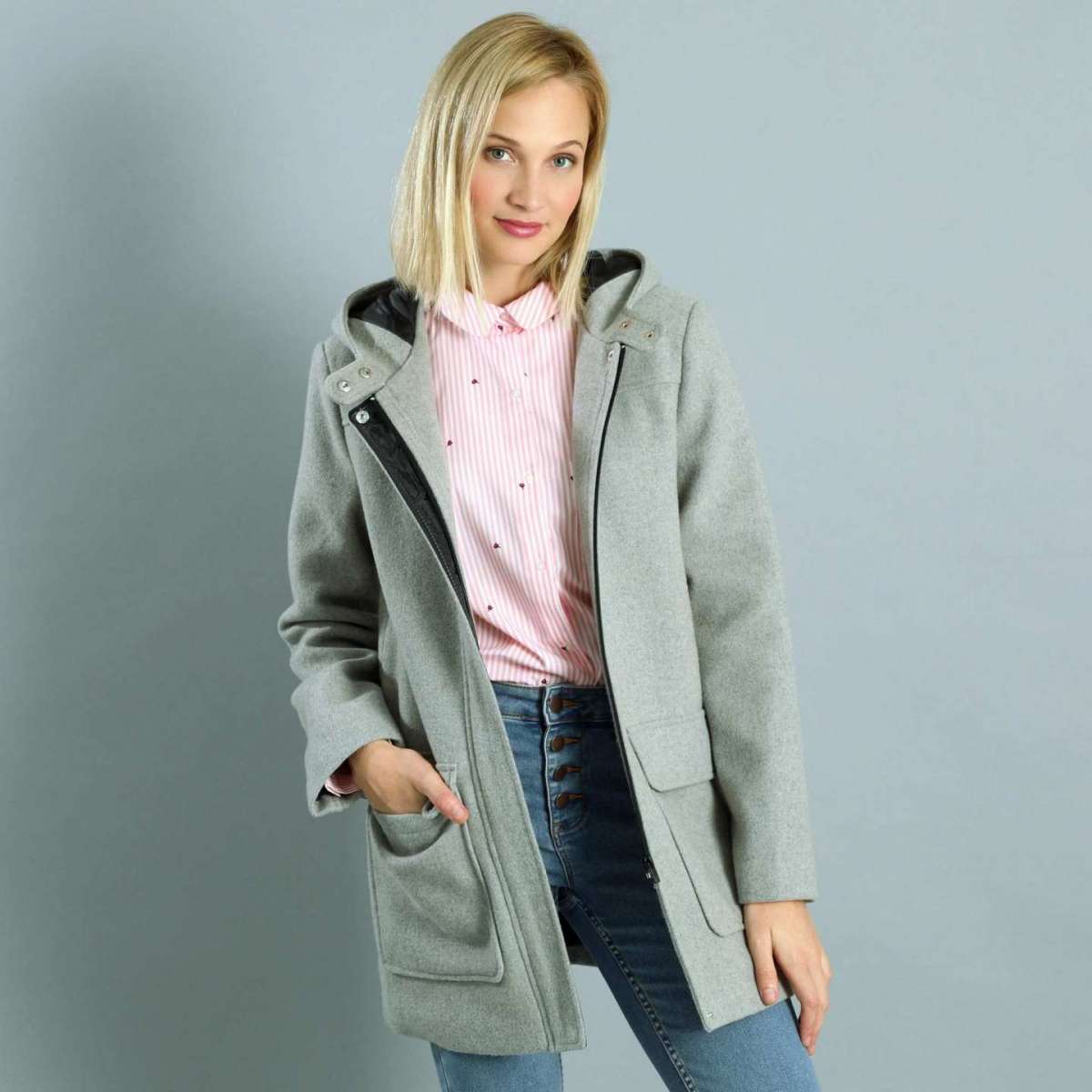 Cappotto grigio lungo Kiabi