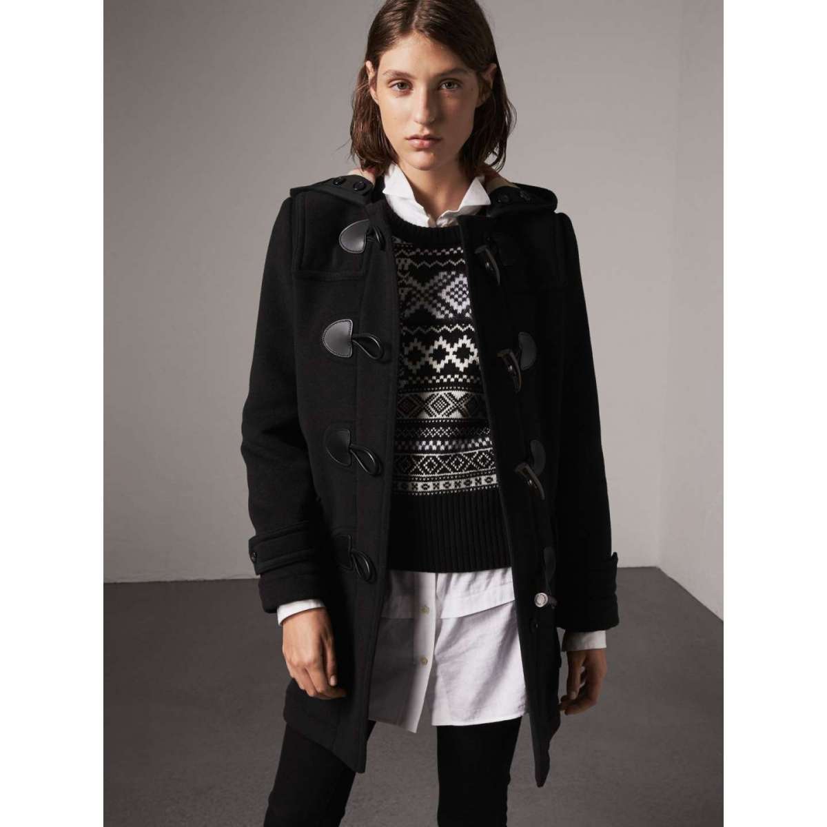 Cappotto montgomery nero Burberry