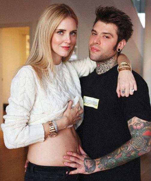 Chiara e Fedez con il piccolo Leone