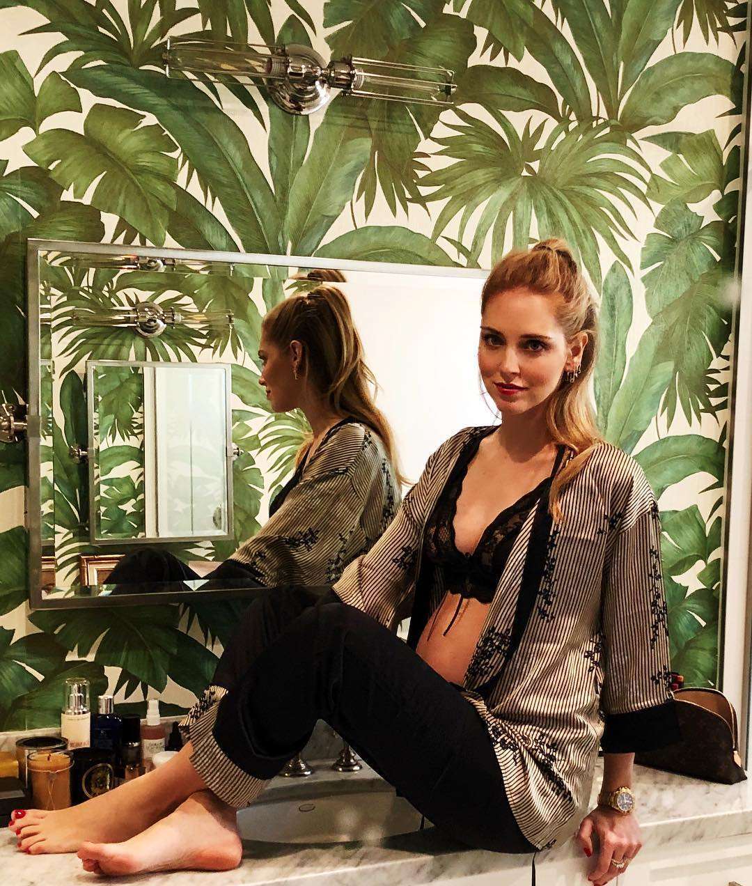 Chiara Ferragni nella sua casa di Los Angeles