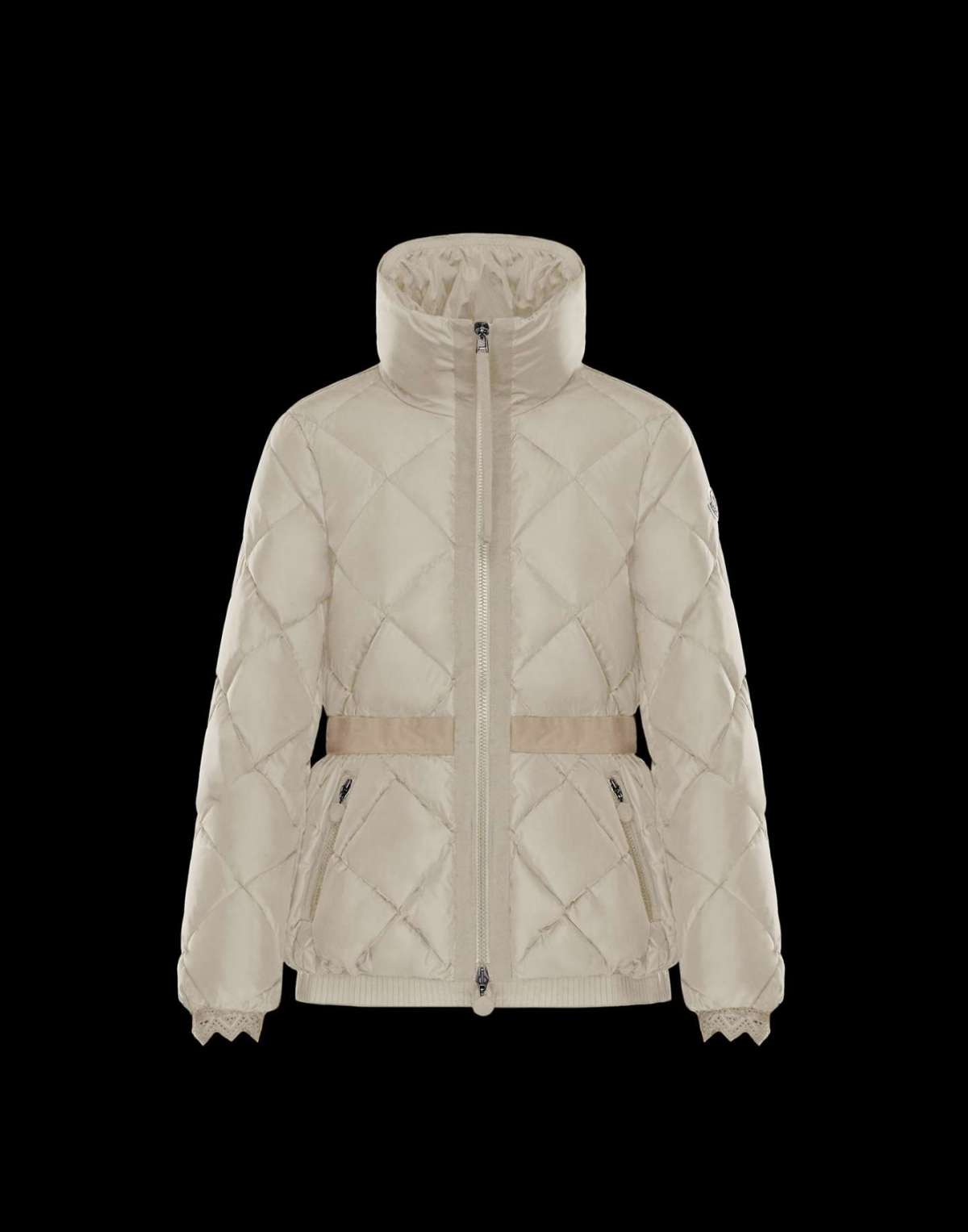 Piumino cipria sfiancato Moncler