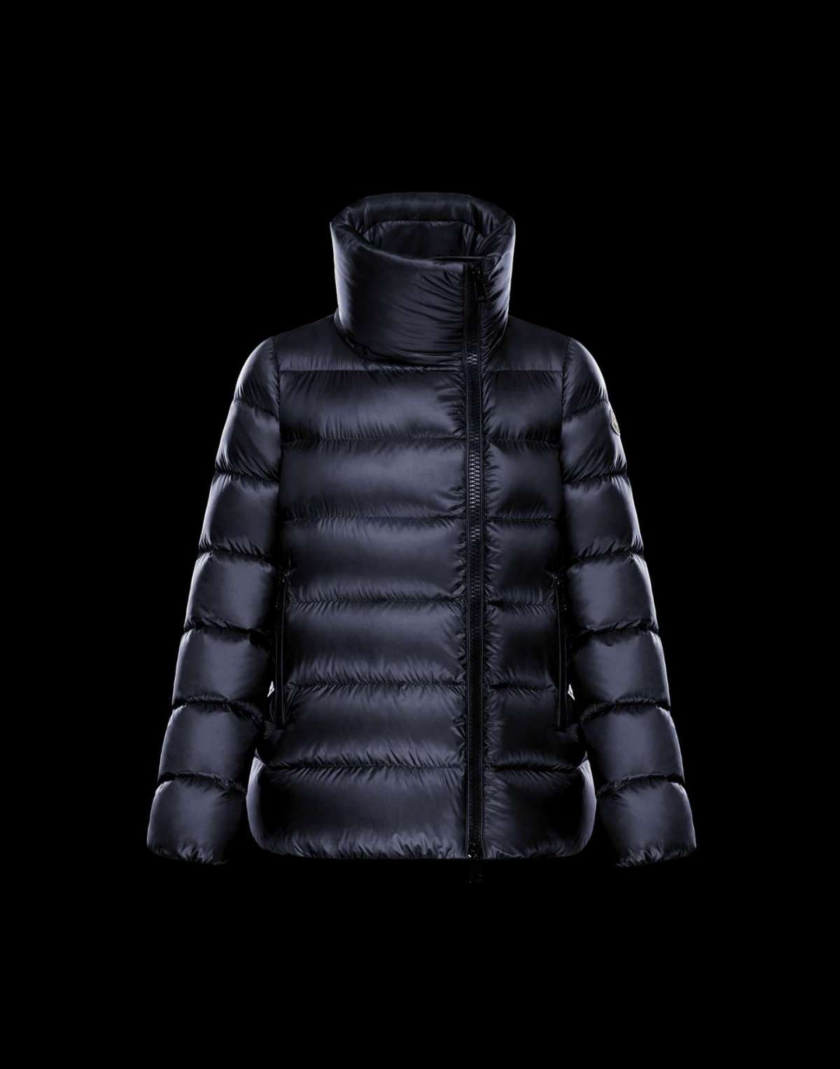 Piumino con zip asimmetrica Moncler