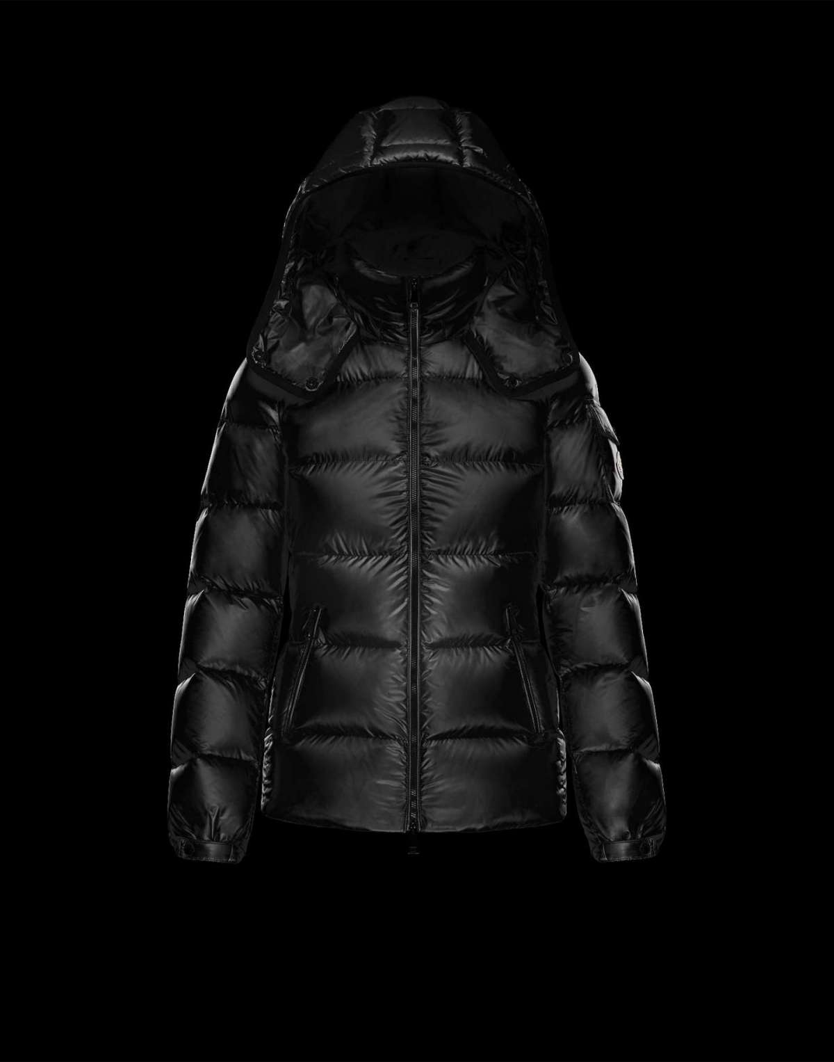 Piumino nero corto Moncler