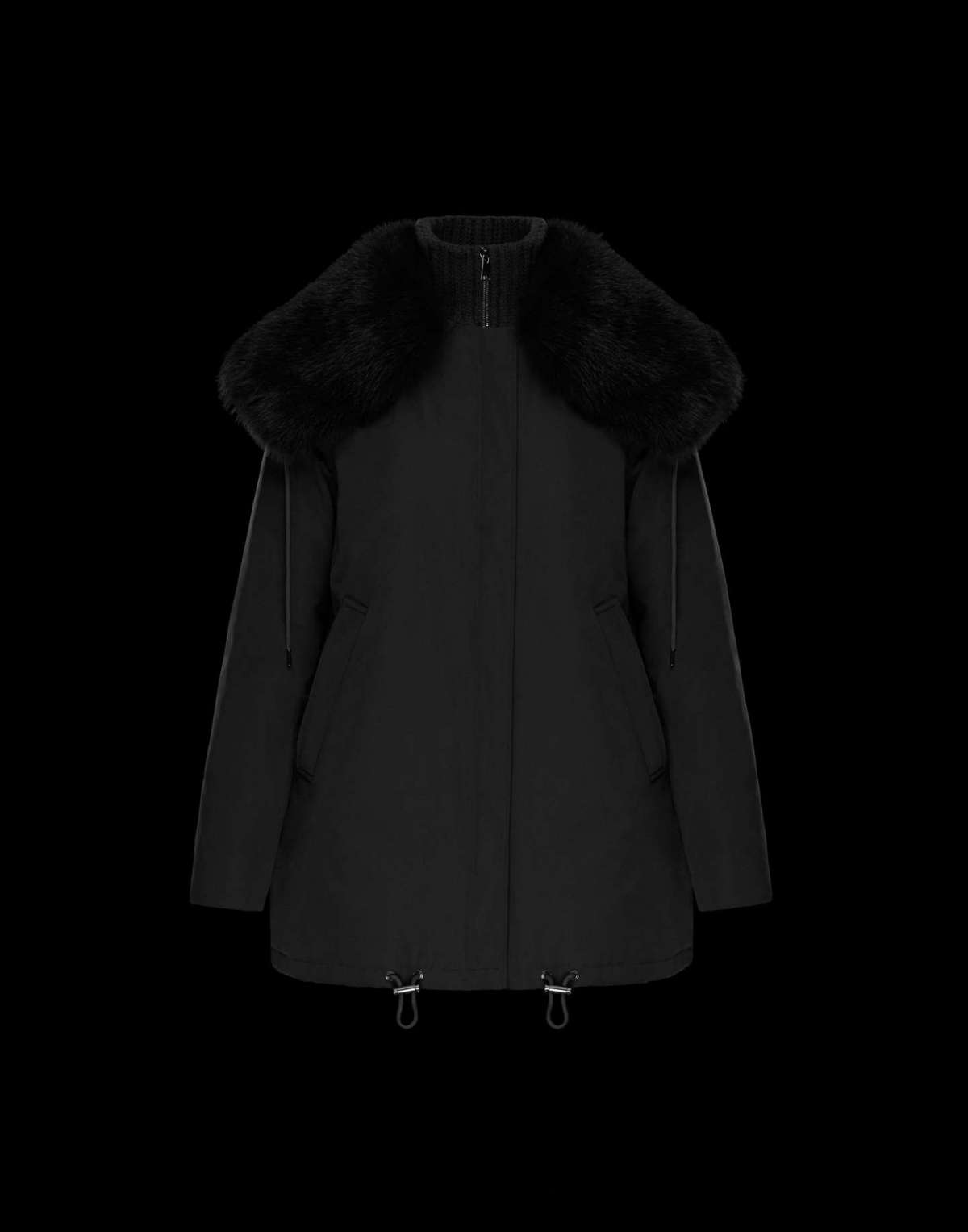 Piumino nero svasato Moncler