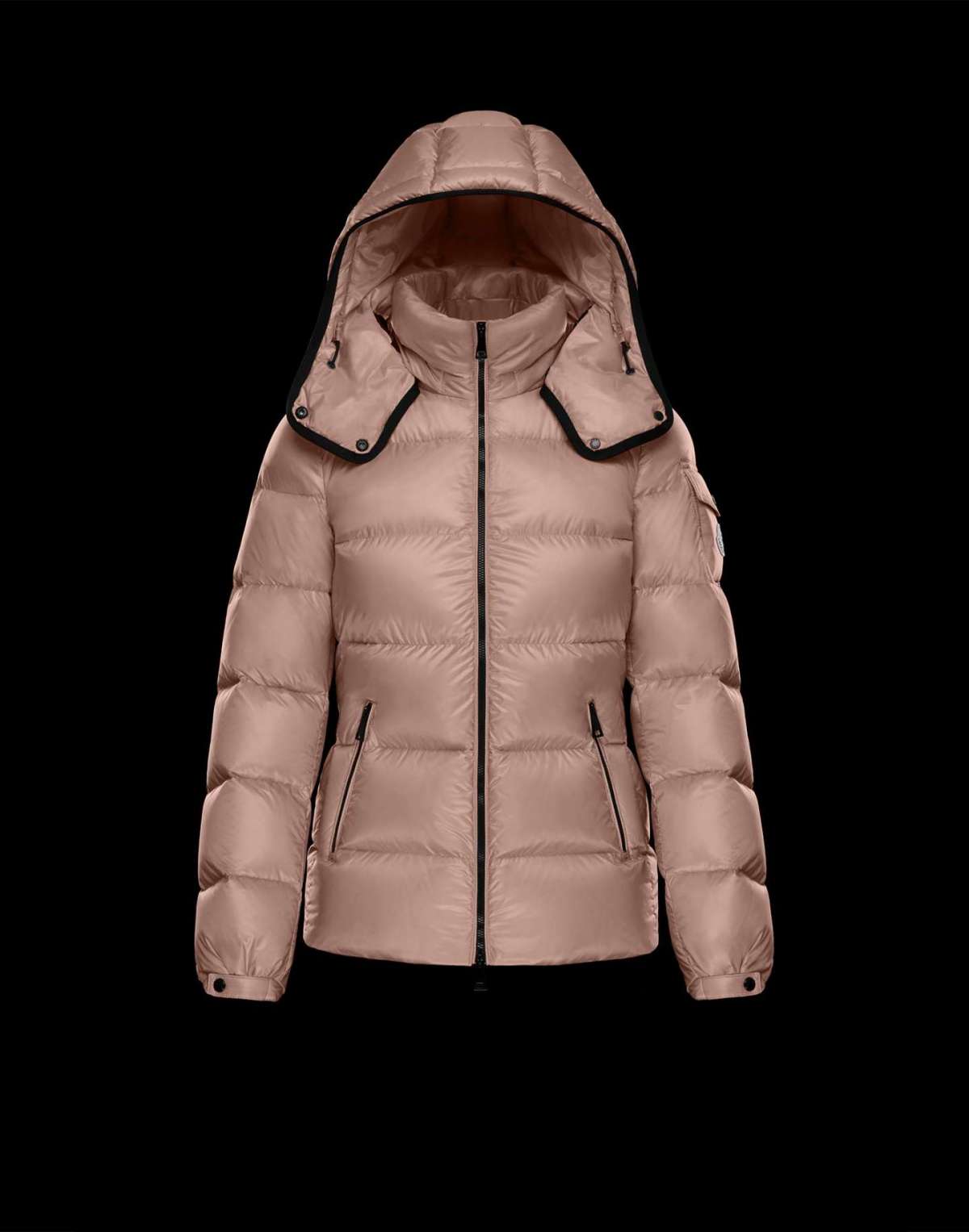 Piumino rosa corto Moncler