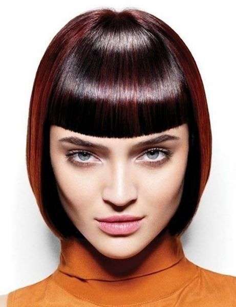 Shatush capelli corti rosso mogano