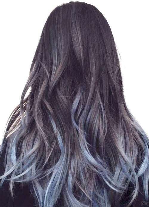 Shatush grigio blu