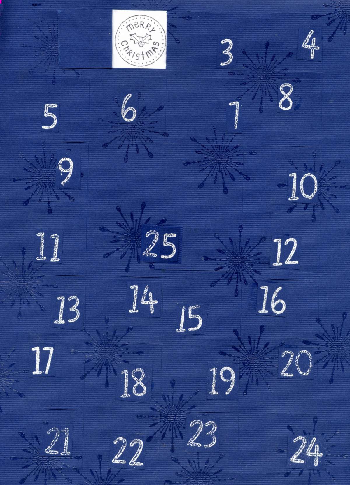 Un calendario dell'avvento di stoffa