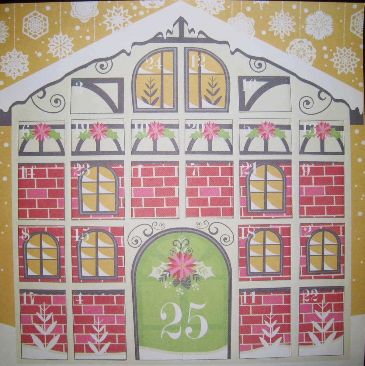 Una dolce casetta per il calendario dell'avvento fai da te