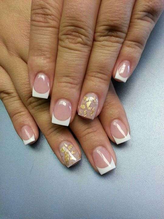 Unghie gel quadrate french