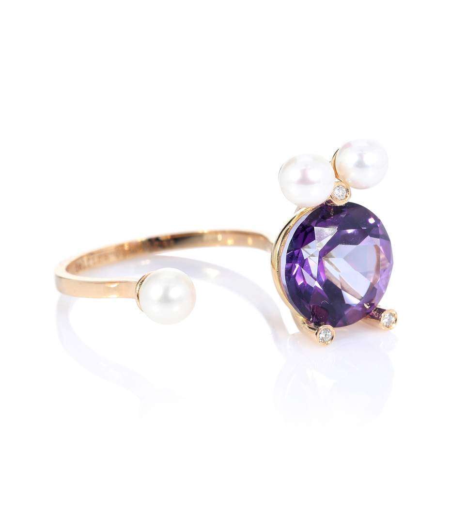 Anello Delfina Delettrez con pietra Ultra Violet