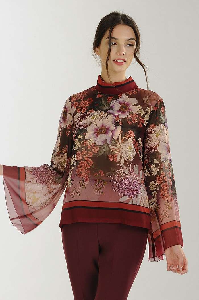 Blusa con stampa floreale Nara Camicie