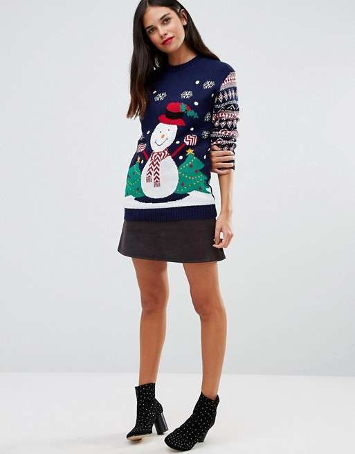 Maglione con stampa natalizia