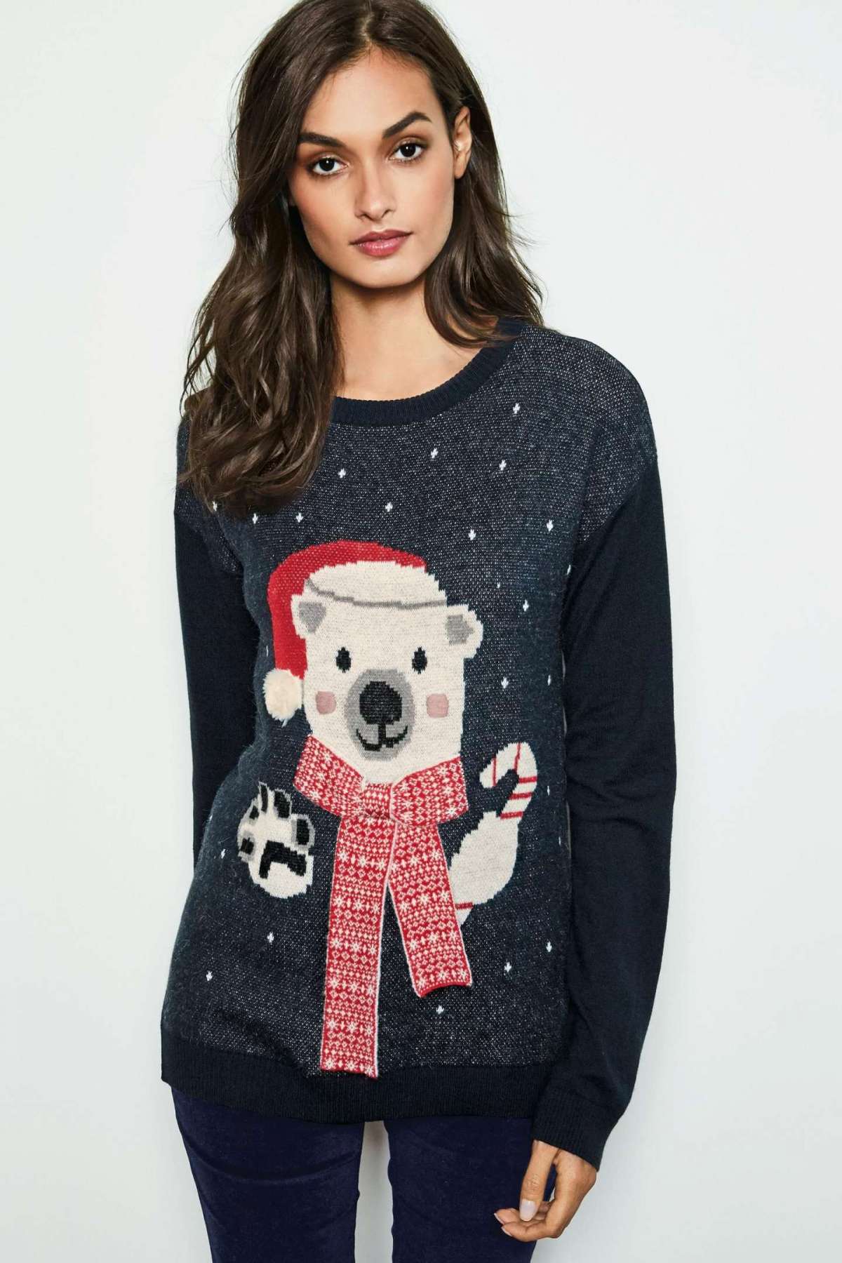 Maglione natalizio nero