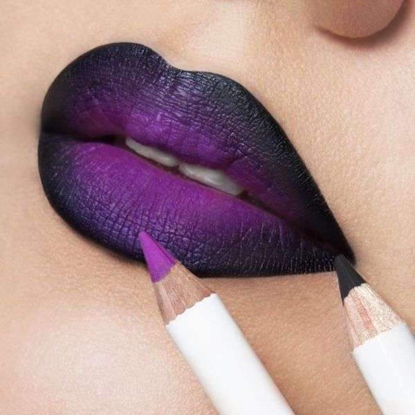 Trucco labbra Ultra Violet sfumato