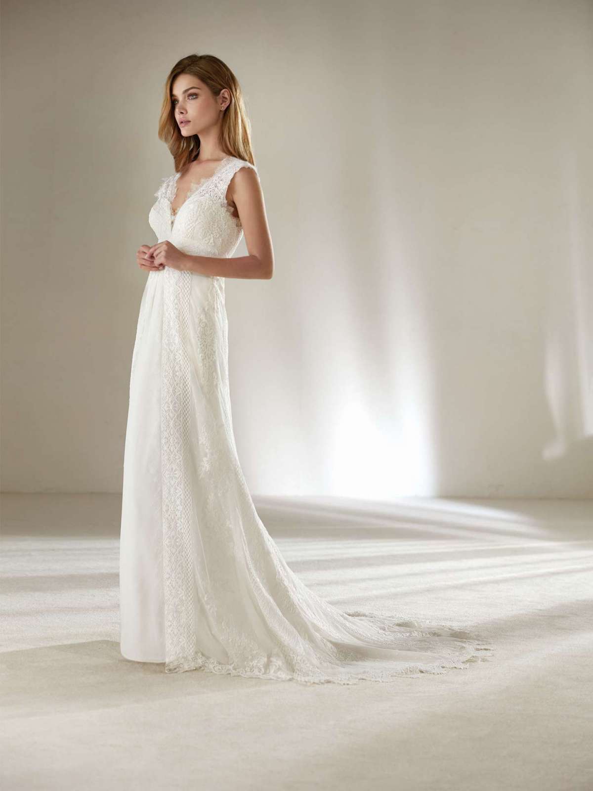 Vestito da sposa scivolato in chiffon