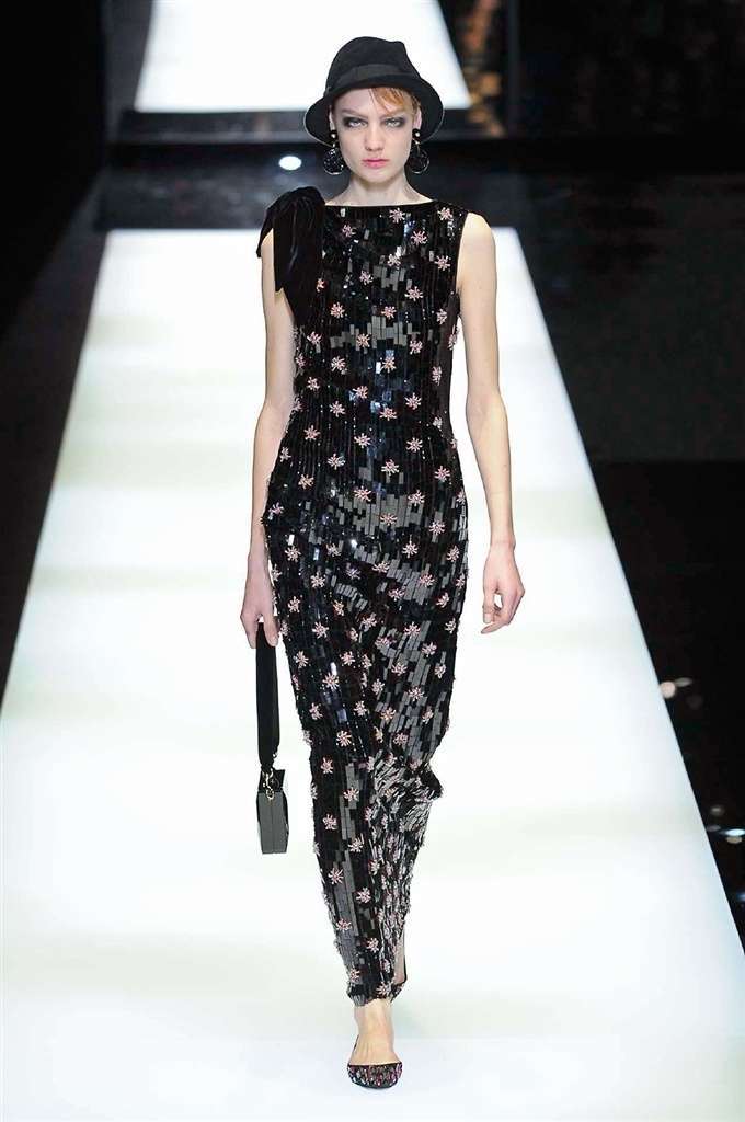 Vestito lunghissimo per l'inverno Giorgio Armani