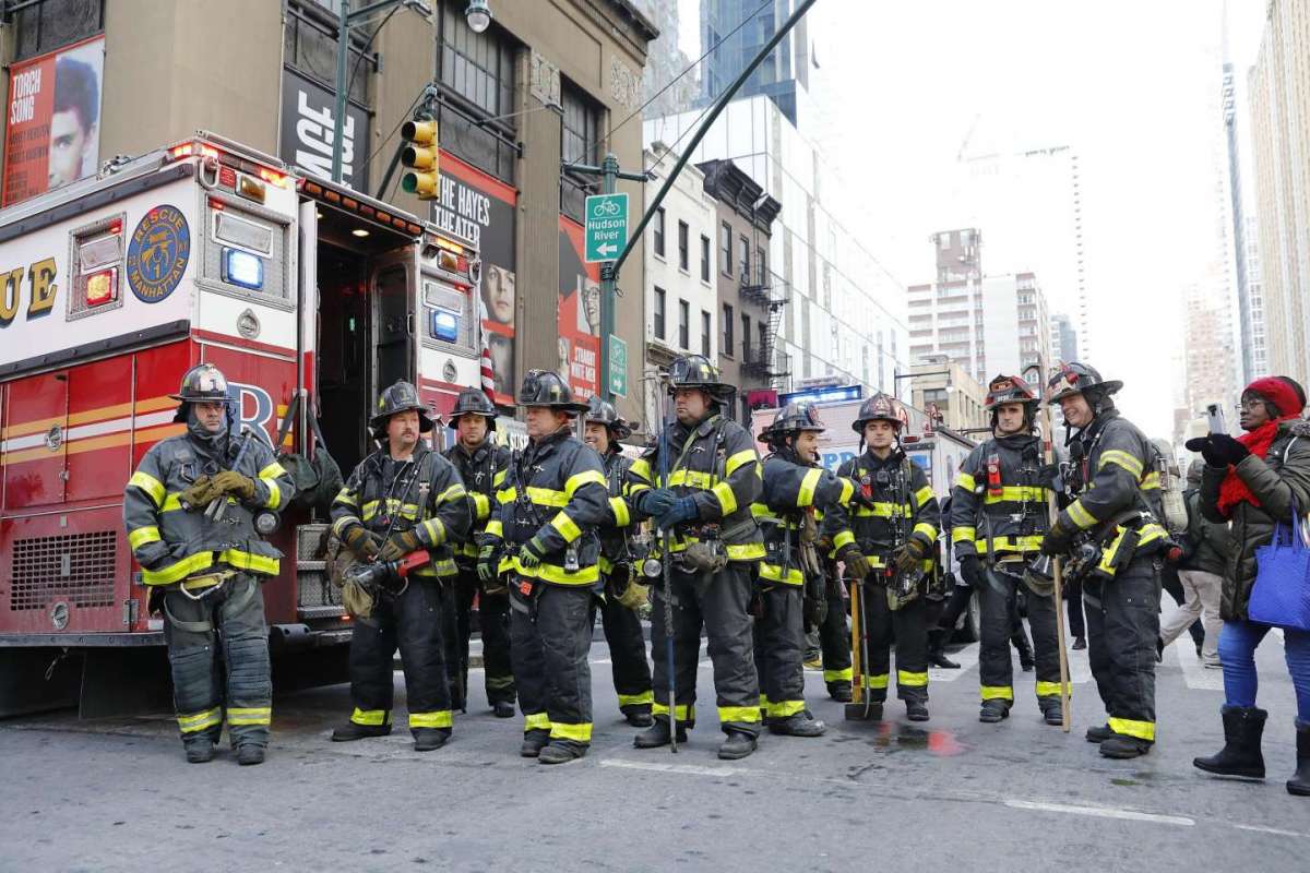 Vigili del fuoco sul posto